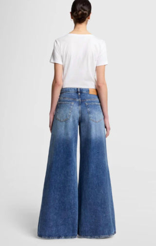 7 For All Mankind - Calça Jeans Willow Palazzo de Perna Larga