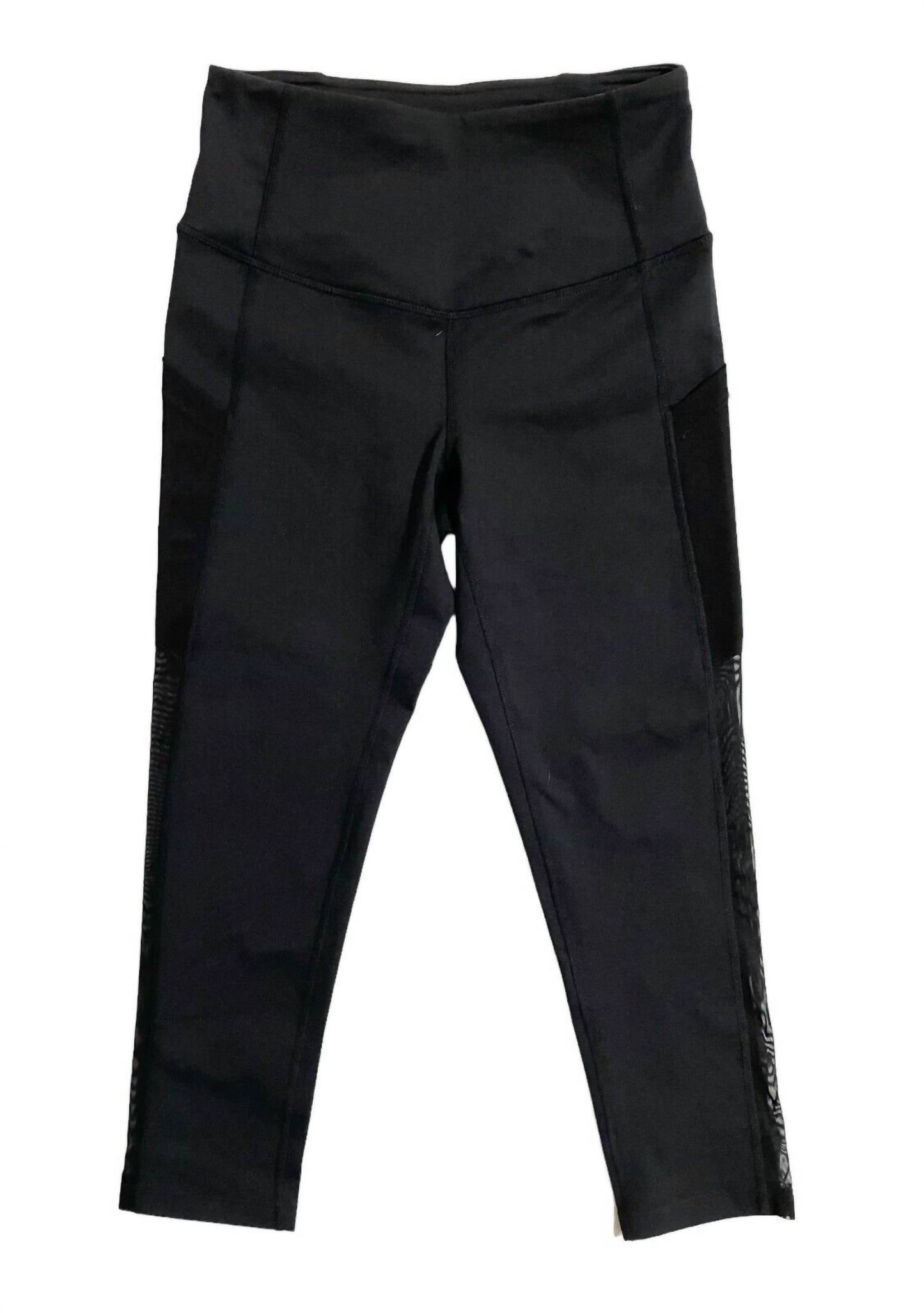 Zella - Women's Crop Yoga Studio Mesh Inset Stretch High Waist Leggings