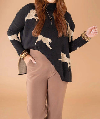 Entro - Leopard Sweater Top