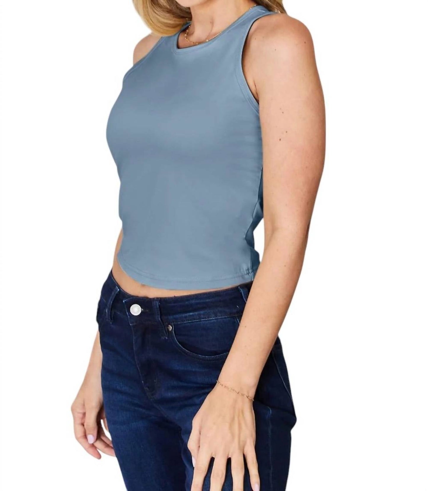 Basic Bae - Full Size Round Neck Slim Tank Top