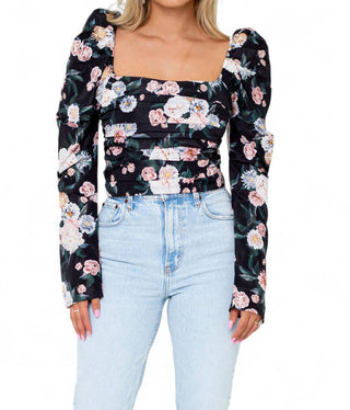 Buddylove - Blusa plissada holandesa de manga comprida