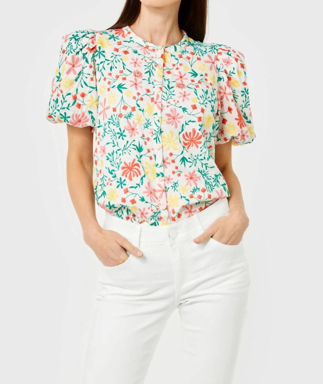 Cartolina Nantucket - Adeline Embroidered Top