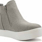 Soda - Women's Taylor Nubuck Hight Top Slip On Rounded Toe Fashion Sneakers