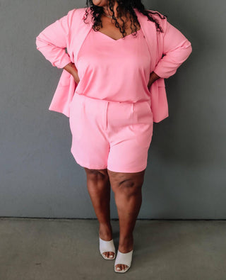 Skies Are Blue - Jules Tailored Shorts - Curvy