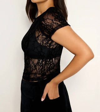 Good American - Camiseta de renda para bebê