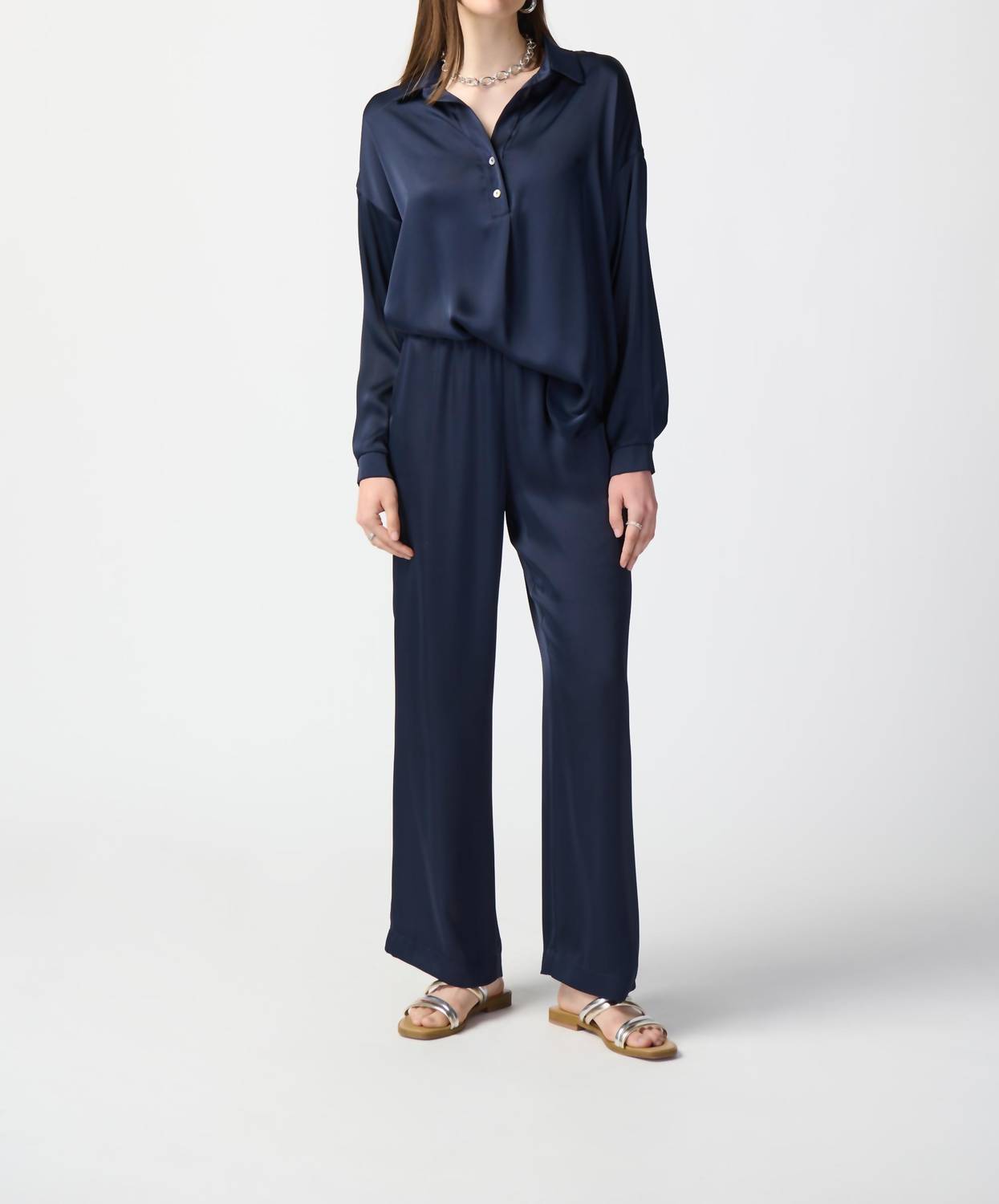 Joseph Ribkoff - Long Sleeve Satin Shirt