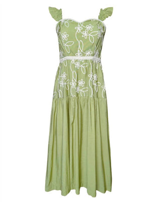 &amp;Merci - Vestido Midi Bordado Floral
