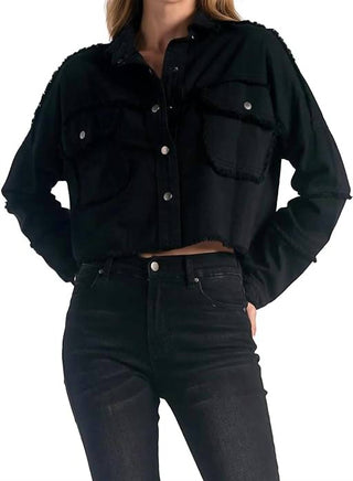 Elan - Jaqueta Cropped Graffiti Rock &amp; Love