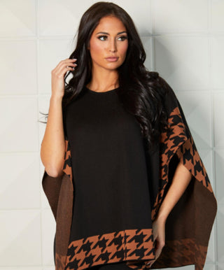 Angel Apparel - Poncho Pied-de-poule