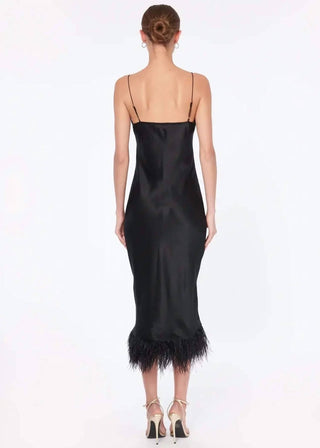 Cami Nyc - Vestido de penas de corvo