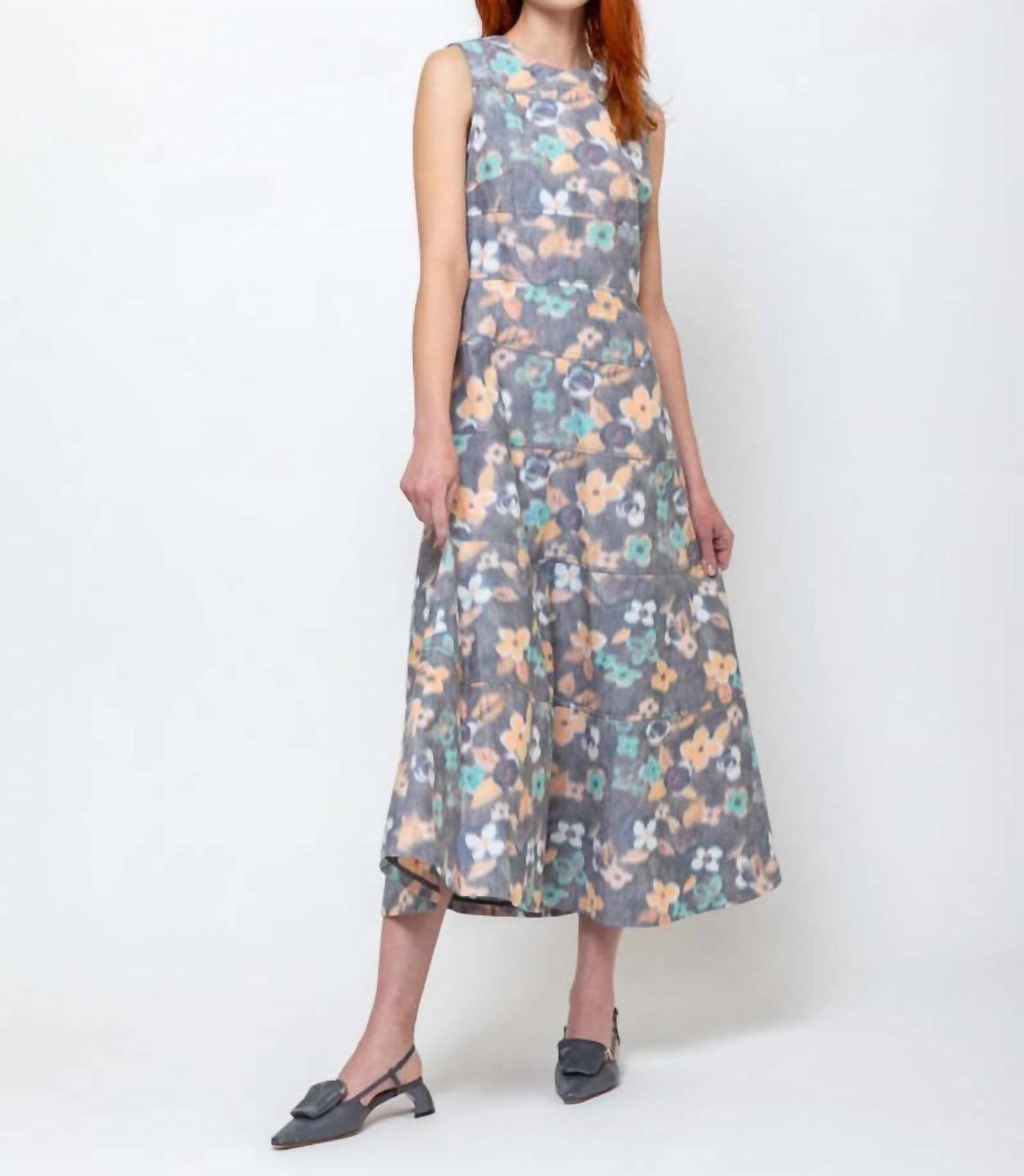 Odeeh - Chiné Flowers Midi Dress