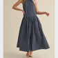 Miou Muse - Sleeveless Dress With Tie Back