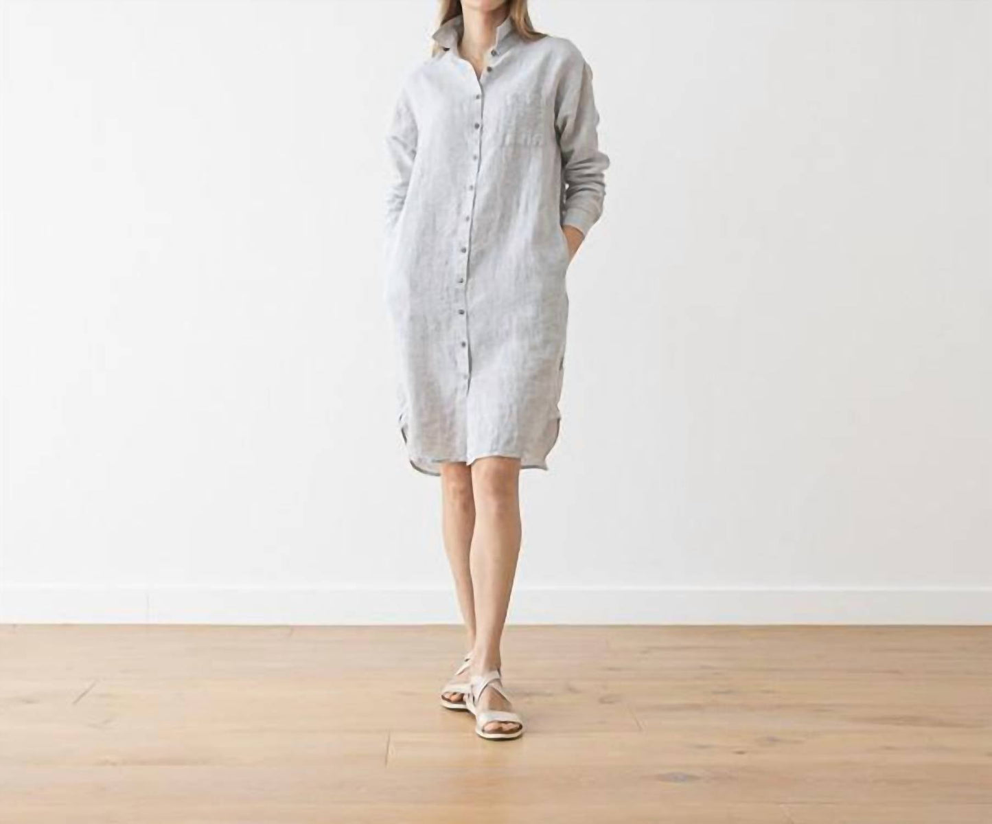 Linenme - Paula Linen Shirt Mini Dress