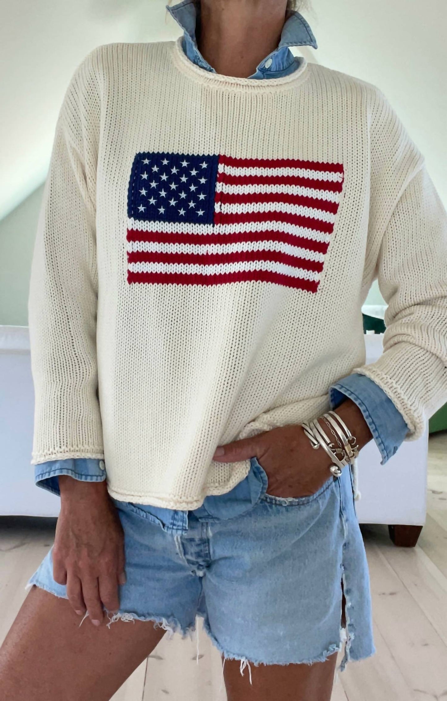 Pink Pineapple - Chloe Flag Sweater