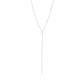 Eklexic - Women's Cz Studded Lariat Necklace