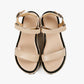 All Black - Womens Quilted Vel Sandals