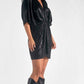 Elan - Liquid Metal Dolman Sleeve Dress