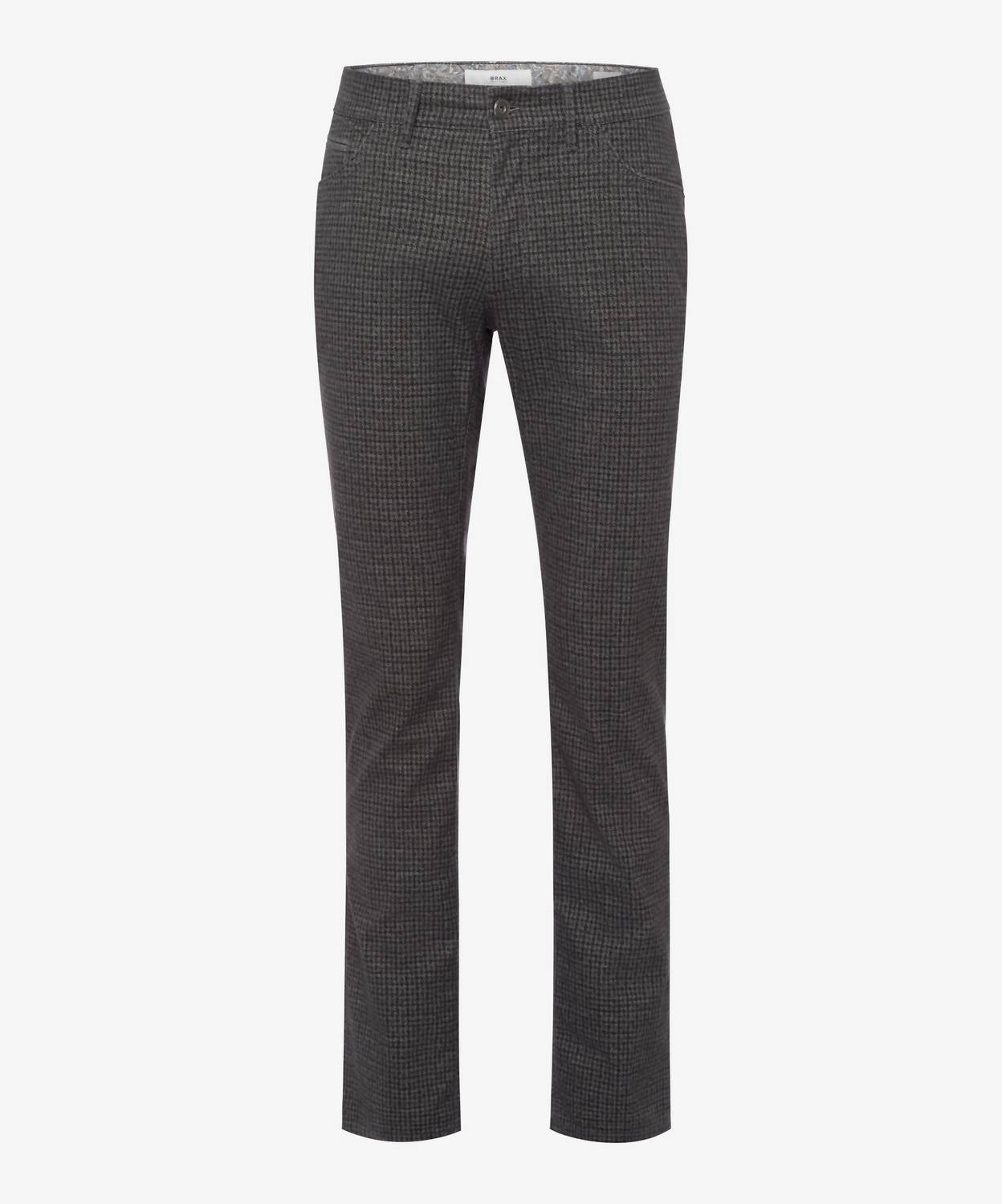 Brax - Men's Woolook Houndstooth Chuck Five Pocket Trousers