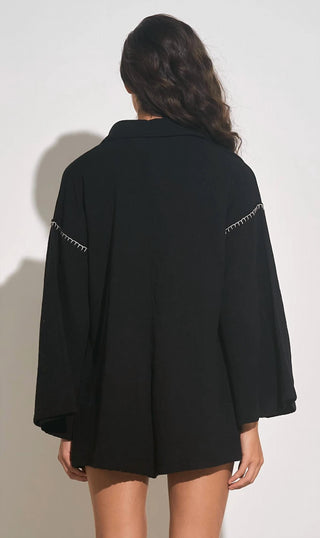 Elan - Macacão de manga comprida com decote em V