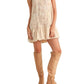 &Merci - Embellished Mixed Media Bubble Hem Mini Dress