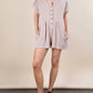 Very J - Two Tone Ribbed Knit Comfy Casual Romper
