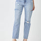 Trendsi - Risen Distressed Slim Cropped Jeans