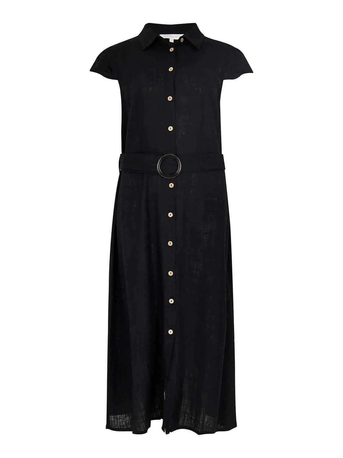 Apricot - VINTAGE TORTOISE SHELL BUTTON DRESS