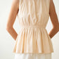 Elle Grey - Shirred Peplum Blouse