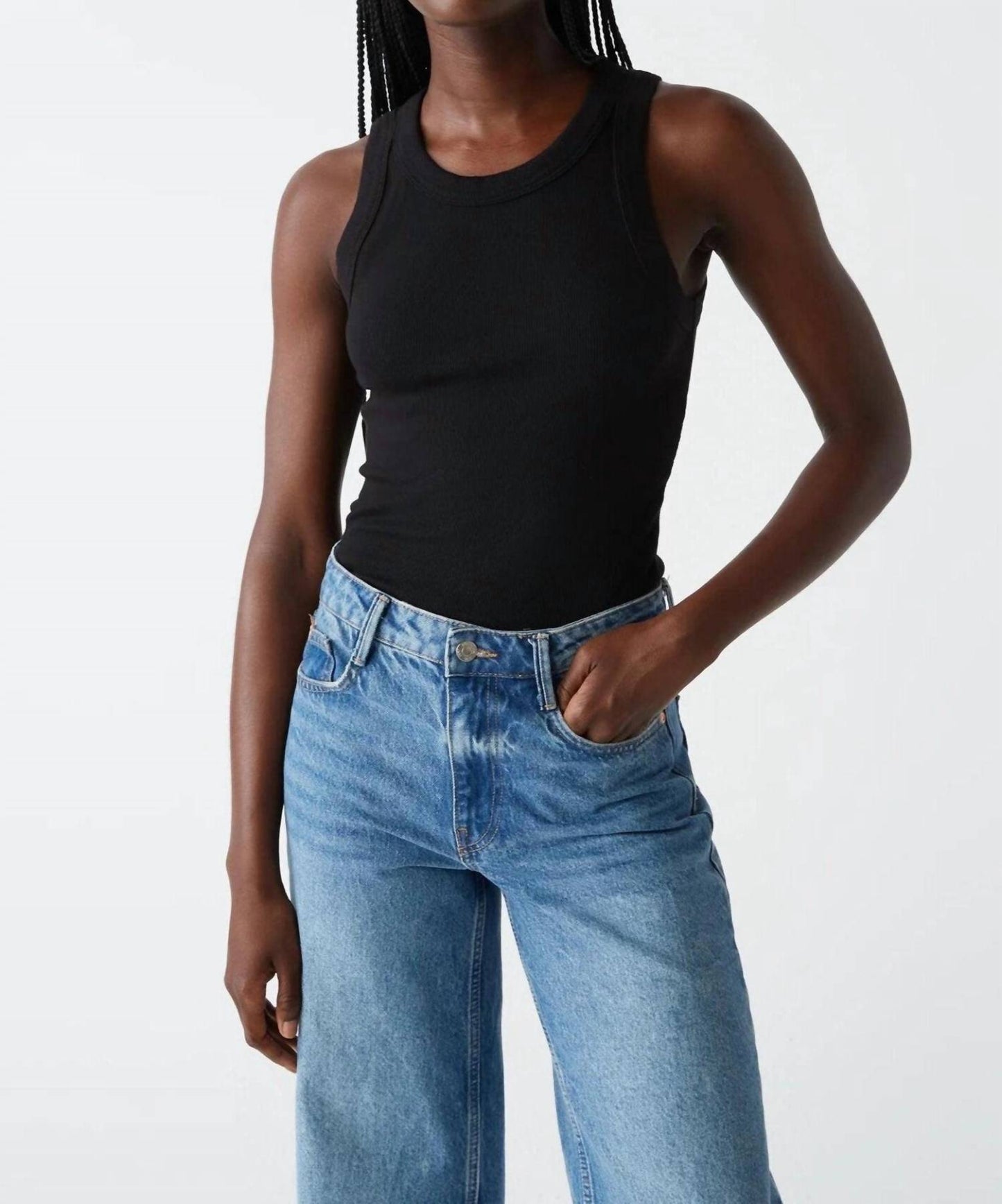 Michael Stars - Gina Ribbed Crop Tank Top