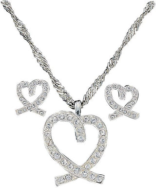 Montana Silversmiths - Women's A Caring Heart In Clear Rhinestones Jewelry Set