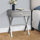 Accent Side X Table With Storage Drawer