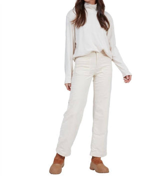 Askk Ny - Calças de veludo cotelê femininas