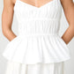 French Connection - Poppy Strappy Peplum Top