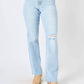 Judy Blue - Rip Back High Rise Straight Jeans