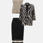 Joseph Ribkoff - Sweater Knit Open Stitch Stripe Skirt