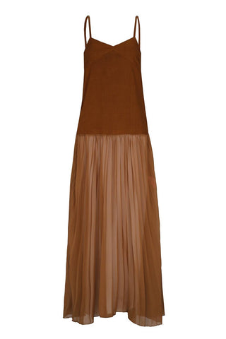 Nelblu - Vestido longo com alças em linho Brisa
