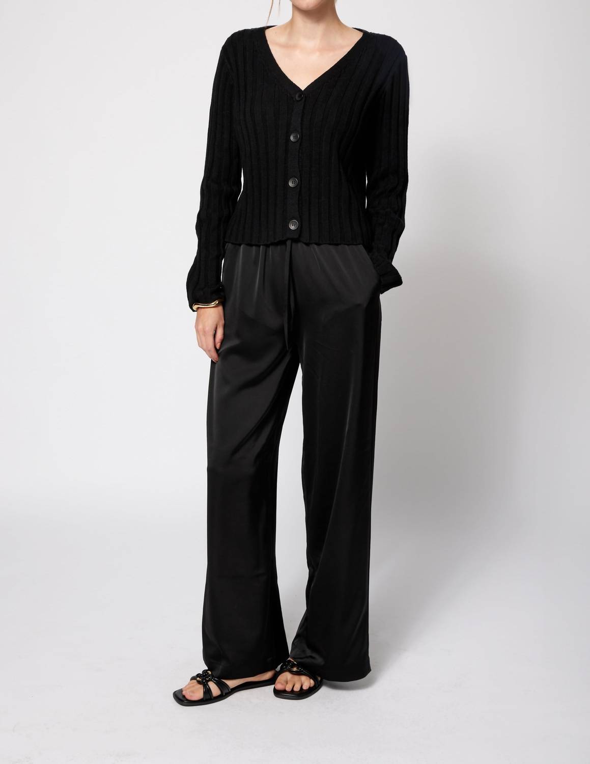 Amanda Maria - Satin Drawstring Pant