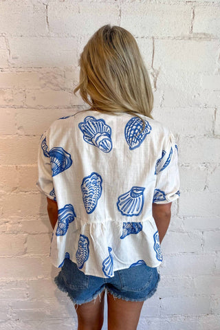 Bailey Rose - Blusa Peplum By The Sea