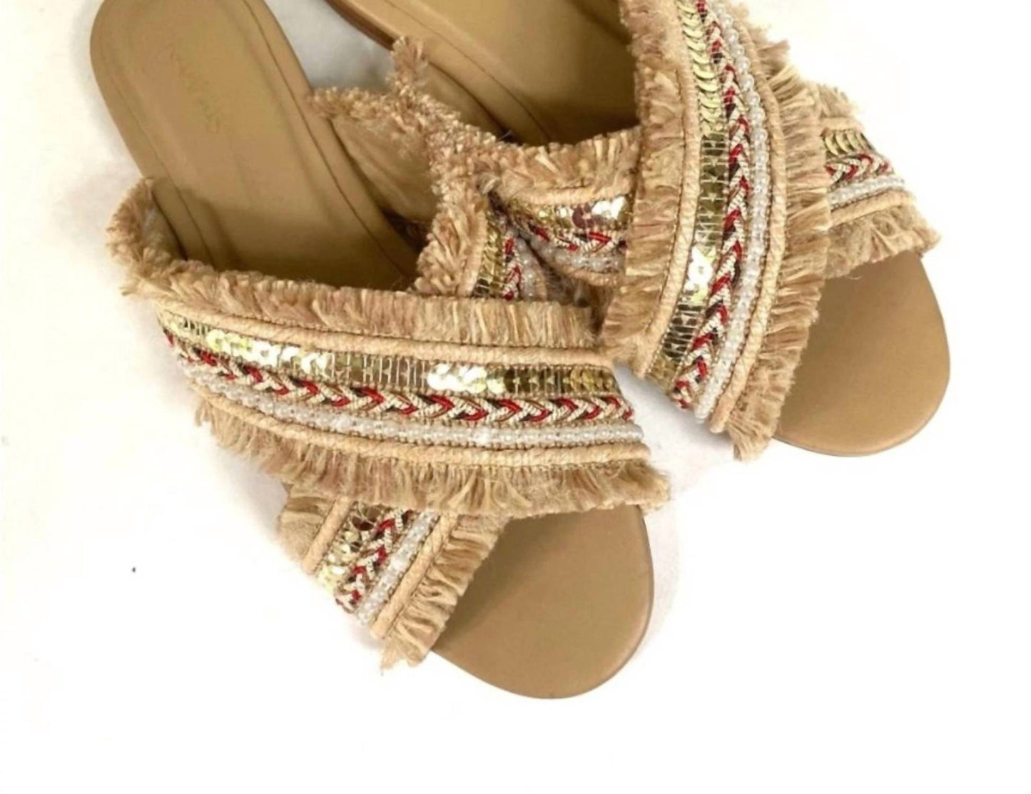 Kaanas - Women Ibiza Rafia Sequin Sandals