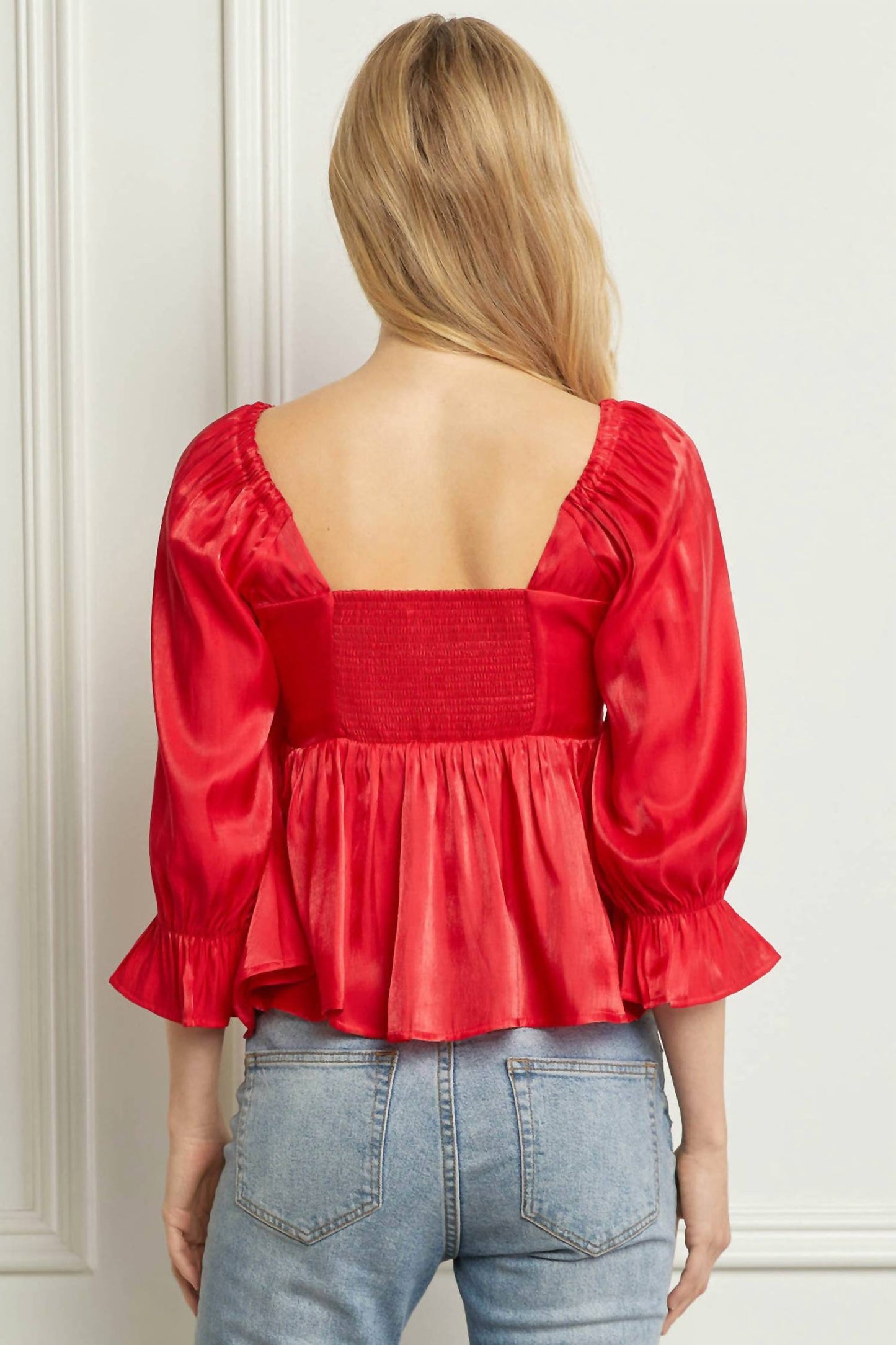 Entro - Iridescent Babydoll Top,