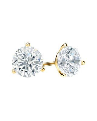 Diana M Jewels - Brincos de diamante redondo de laboratório de 3,09 cts