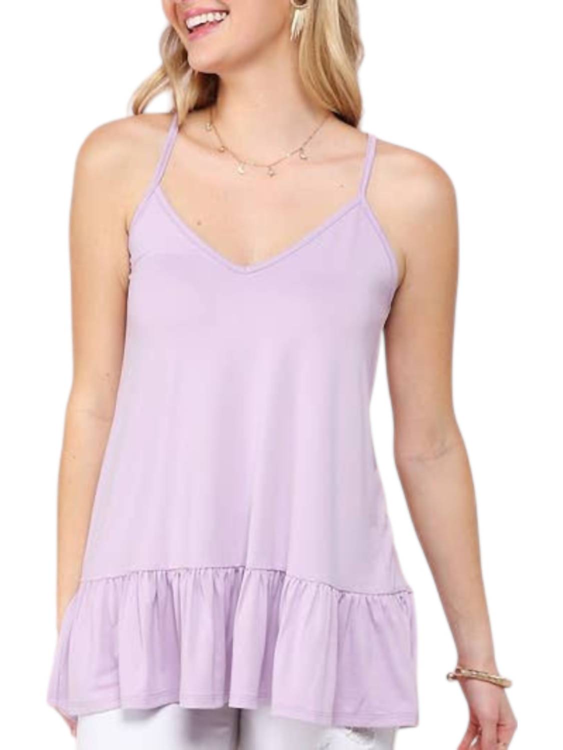 Ninexis - Ruffle Hem With Adjustable Cami