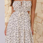 Trendsi - Cutout Printed Sleeveless Midi Cami Dress
