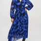 Joseph Ribkoff - Chiffon Abstract Print Midi Dress