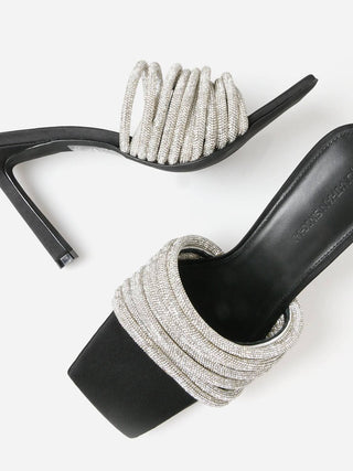 Jonathan Simkhai - Mule Lena Multi Strap Crystal Feminino