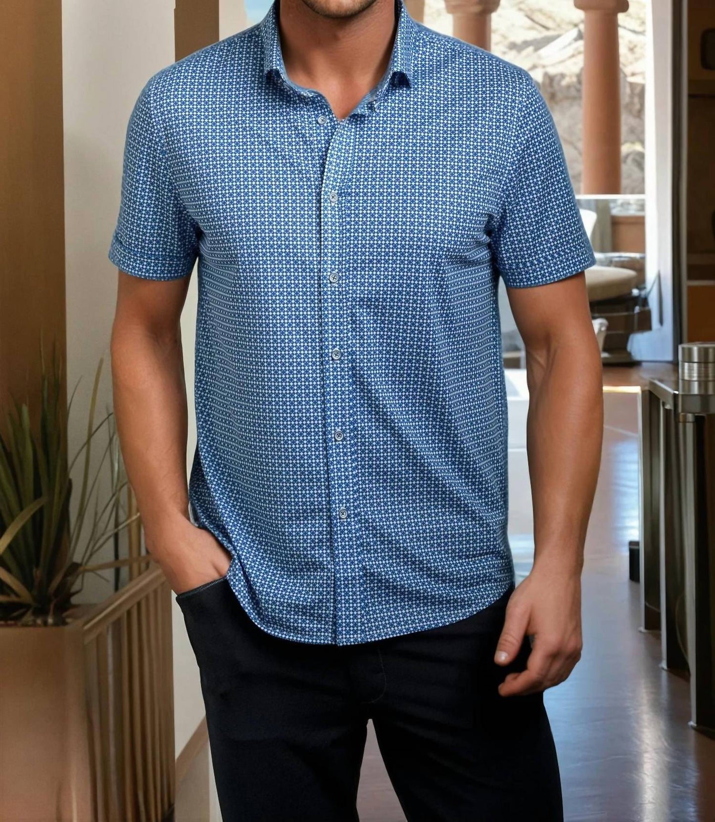 Buki - Castille Check Short Sleeve Tech Shirt