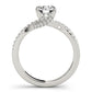 14k White Gold Fancy Prong Split Shank Diamond Engagement Ring (1 1/4 cttw)