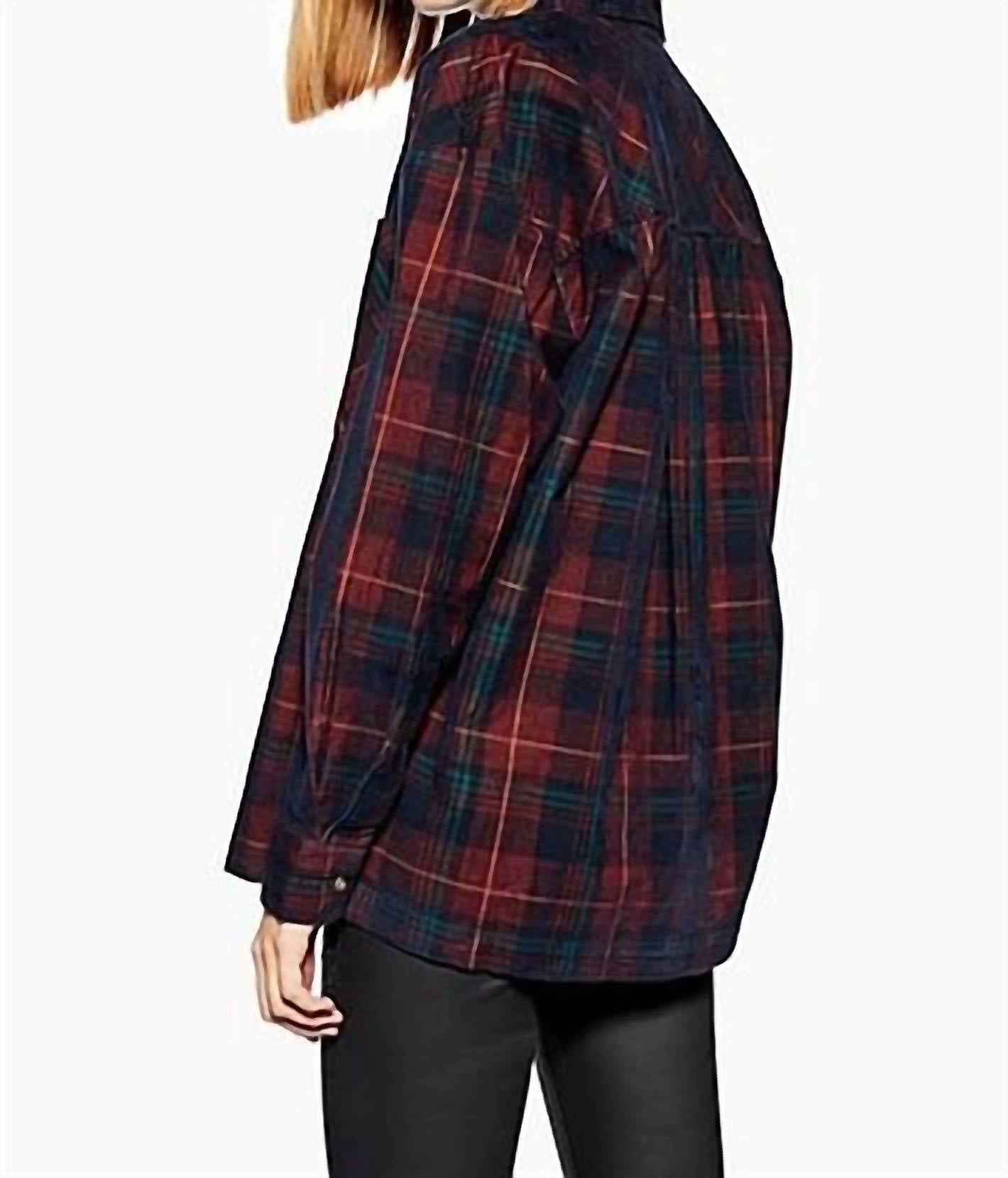 Topshop - Plaid Corduroy Shirt