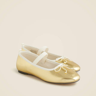 J.Crew - Sapatilhas de balé com tiras para meninas