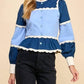 Tcec - Peplum Color Block Top
